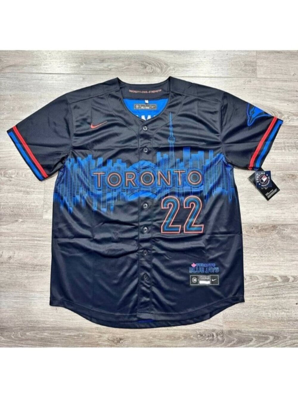MLB City Connect Toronto Blue Jays Ernie Clement #22 Sewn Jersey Large NWT NEW